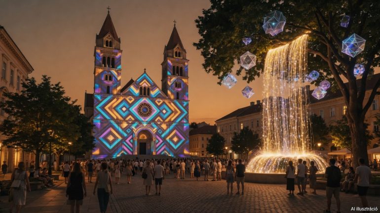 Jubileumi fényáradat borítja be pécset a zsolnay fényfesztiválon